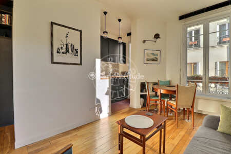 Sala Apartamento mobilado - 29m²  - 1 quarto - Place des Fêtes - Paris