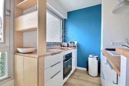 Cocina Estudio amueblado - 25m²  - Place des Fêtes - París