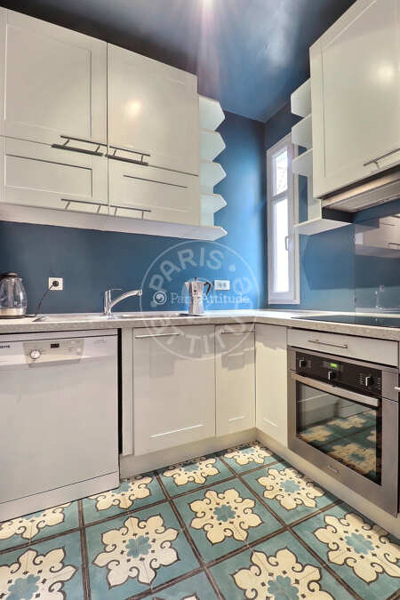 Cozinha Apartamento mobilado - 65m² - 2 quartos - Batignolles - Paris