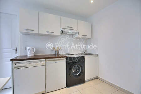 Kitchen Furnished apartment - 35m²  - 1 bedroom - Père Lachaise - Paris