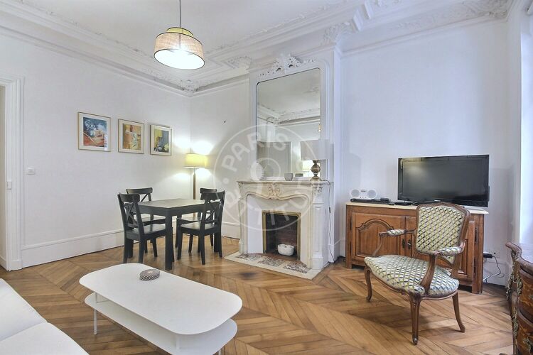 Salon - 2 chambres meublé - Paris 75017 - 15136