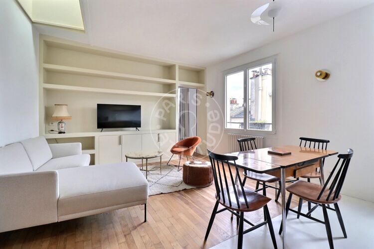 Living room - Furnished 1 bedroom - Paris 75002 - 15139