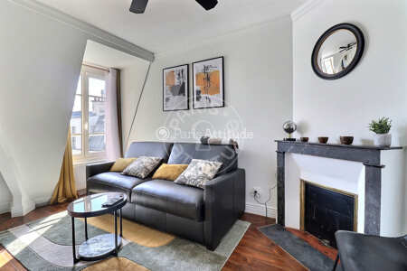 Salon Studio meublé - 24m²  - Jules Joffrin - Mairie du 18ème - Paris