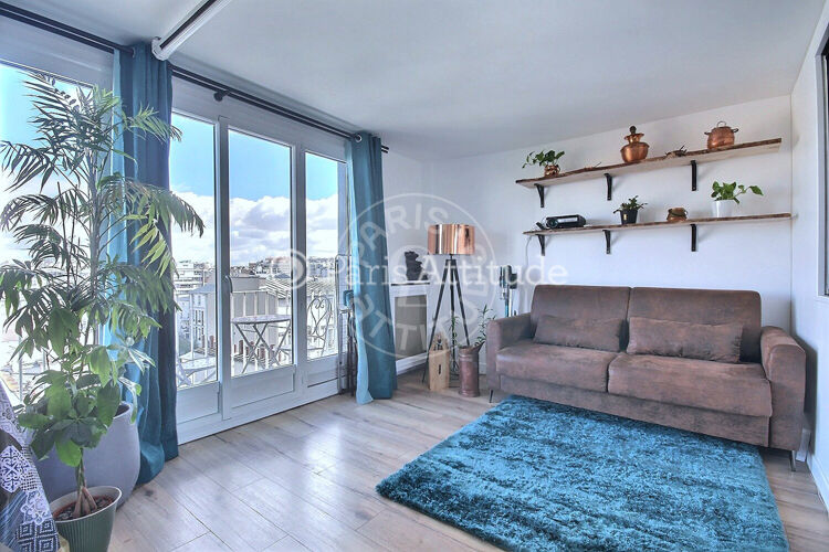 Living room - Furnished 1 bedroom - Paris 75010 - 15141
