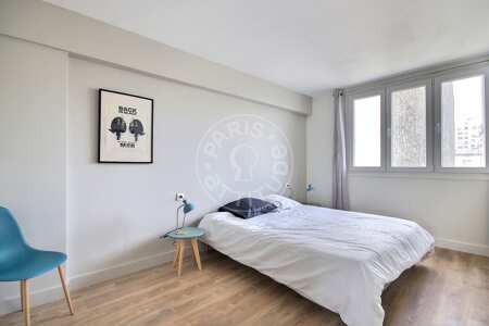 Bedroom Furnished apartment - 74m² - 2 bedrooms - Marx Dormoy - Paris