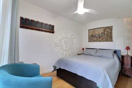 Camera da letto Appartamento arredato - 46m²  - 1 locale - Oberkampf - Parigi