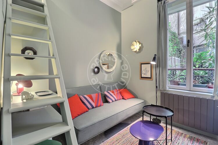 Living room - Furnished studio alcove - Paris 75014 - 15151