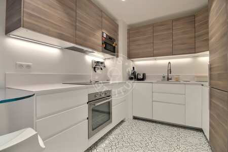 Kitchen Furnished apartment - 59m²  - 1 bedroom - Mirabeau - Paris
