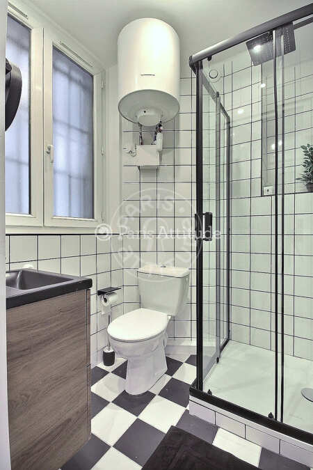 Bathroom Furnished studio - 20m²  - Oberkampf - Paris