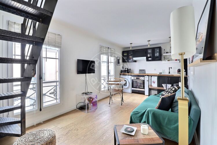 Wohnzimmer - Möblierte 1 Zimmer - Paris 75011 - 15160