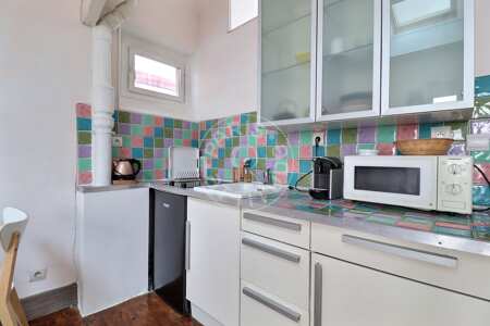 Cucina Appartamento arredato - 25m²  - 1 locale - Montmartre / Place des Abbesses - Parigi