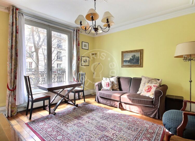 Living room - Furnished 1 bedroom - Paris 75018 - 15169