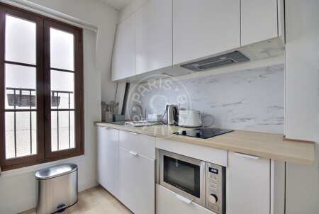 Cuisine Studio meublé - 27m²  - Marx Dormoy - Paris