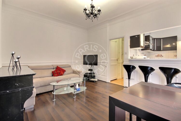 Living room - Furnished 1 bedroom - Paris 75015 - 15172