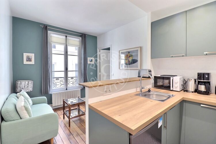 Living room - Furnished 1 bedroom - Paris 75014 - 15181