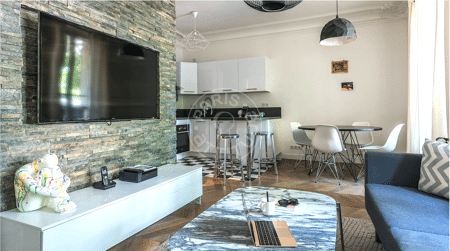 Sala Apartamento mobilado - 53m²  - 2 quartos - Bastille - Paris