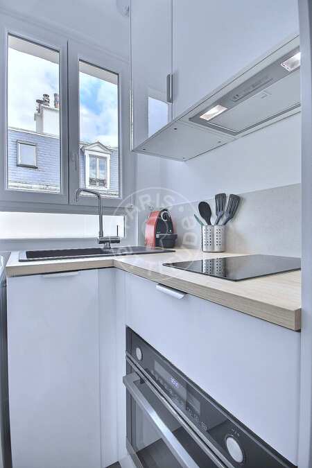 Kitchen Furnished apartment - 36m²  - 2 bedrooms - Plaisance / Pernety - Paris