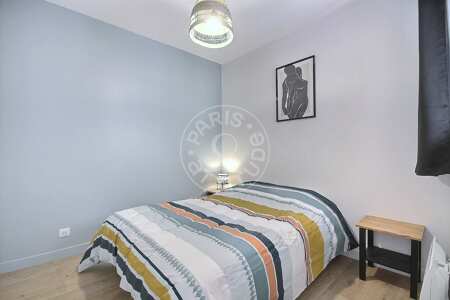 Bedroom Furnished apartment - 36m²  - 2 bedrooms - Plaisance / Pernety - Paris
