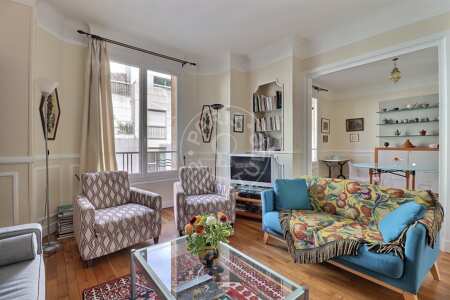 Living room Furnished apartment - 62m²  - 1 bedroom - Gambetta - Paris
