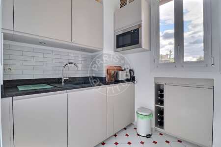 Kitchen Furnished apartment - 62m²  - 1 bedroom - Gambetta - Paris