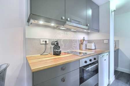 Cuisine Studio meublé - 27m²  - Denfert Rochereau - Paris