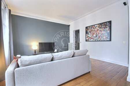 Salon Appartement meublé - 63m²  - 1 chambre - Porte Dauphine - Paris