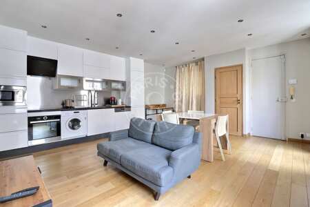 Living room Furnished apartment - 65m²  - 2 bedrooms - Tour Eiffel - Paris