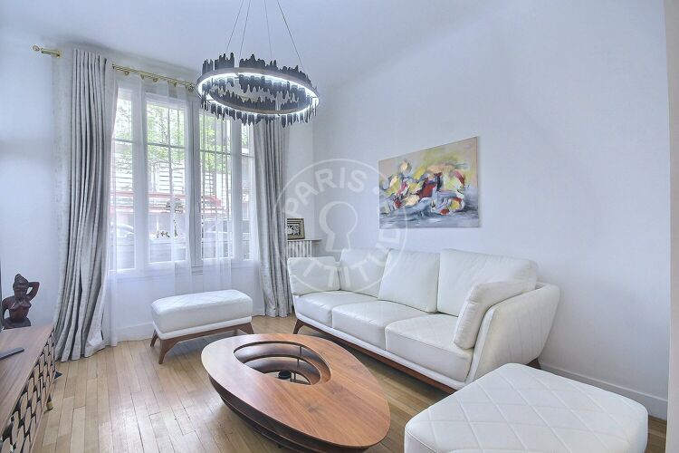 Living room - Furnished 1 bedroom - Paris 75016 - 15206