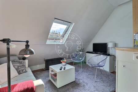 Living room Furnished studio alcove - 20m²  - Miromesnil - Paris
