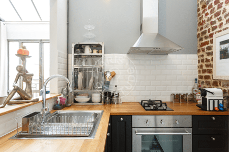 Cuisine Appartement meublé - 34m²  - 1 chambre - Montmartre / Place des Abbesses - Paris