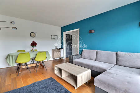 Sala Apartamento mobilado - 43m²  - 1 quarto - Canal de l'Ourcq - Paris