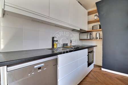 Cuisine Appartement meublé - 60m² - 2 chambres - Grands Boulevards / Bonne Nouvelle - Paris