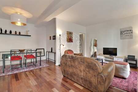 Salon Appartement meublé - 50m²  - 1 chambre - Bastille - Paris