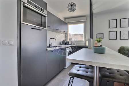 Cocina Piso amueblado - 39m²  - 1 dormitorio - Levallois-Perret