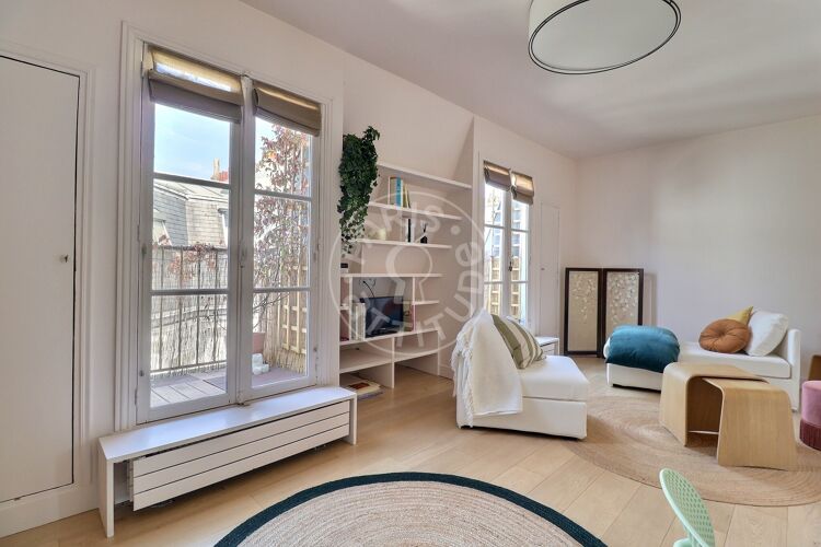Living room - Furnished 1 bedroom - Paris 75017 - 15244