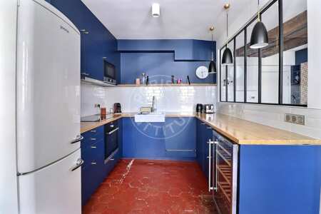 Küche Möblierte wohnung - 70m²  - 1 Zimmer - Châtelet - Paris