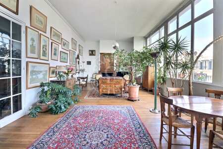 Salon Appartement meublé - 109m²  - 2 chambres - Mirabeau - Paris