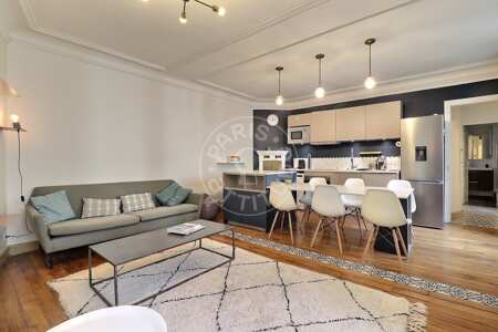 Living room Furnished apartment - 47m²  - 1 bedroom - Temple - Paris