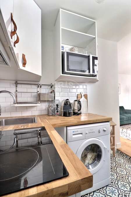 Cozinha Apartamento mobilado - 27m²  - 1 quarto - Sacré-Cœur - Paris