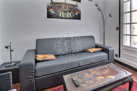 Living room Furnished apartment - 28m²  - 1 bedroom - Ile Saint-Louis - Paris