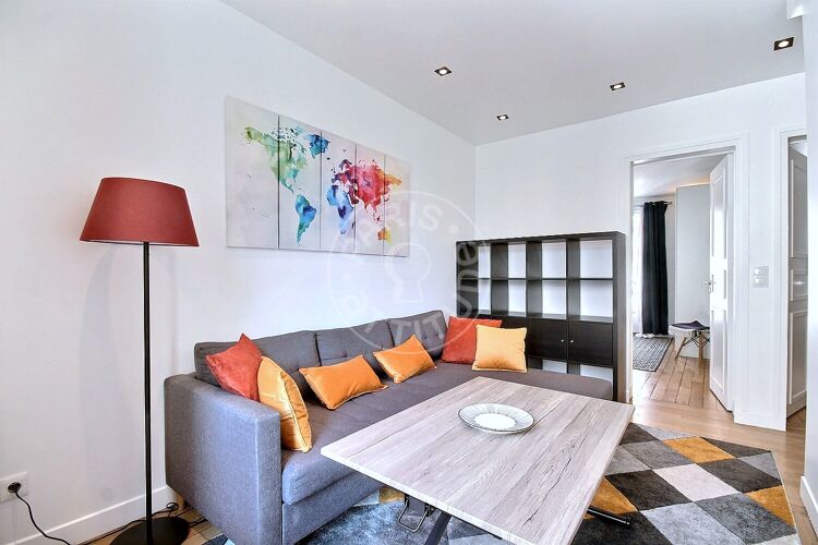 Living room - Furnished 2 bedrooms - Paris 75016 - 15270