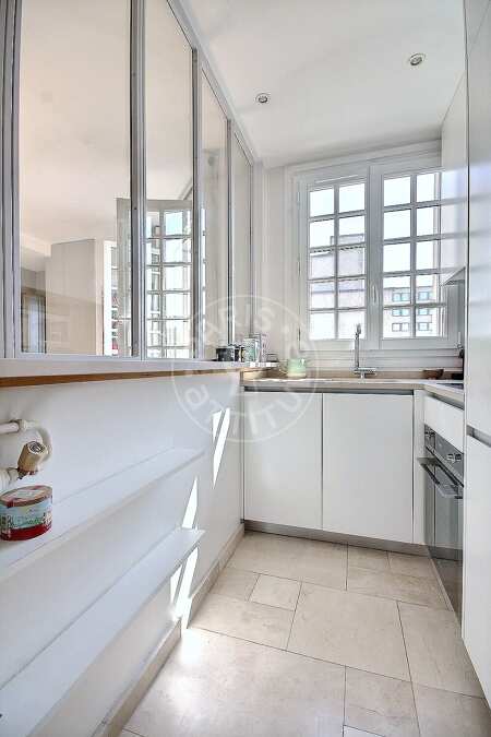Cozinha Apartamento mobilado - 42m²  - 1 quarto - Tour Eiffel - Paris