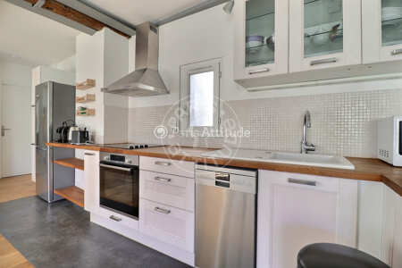 Cuisine Appartement meublé - 71m²  - 2 chambres - Tolbiac - Paris
