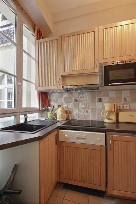 Cuisine Studio meublé - 23m²  - Bourse - Paris