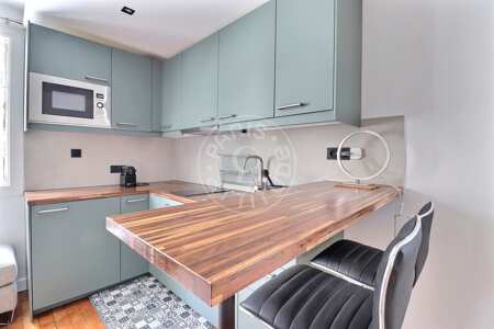 Küche Möblierte wohnung - 31m²  - 1 Zimmer - Auteuil - Paris