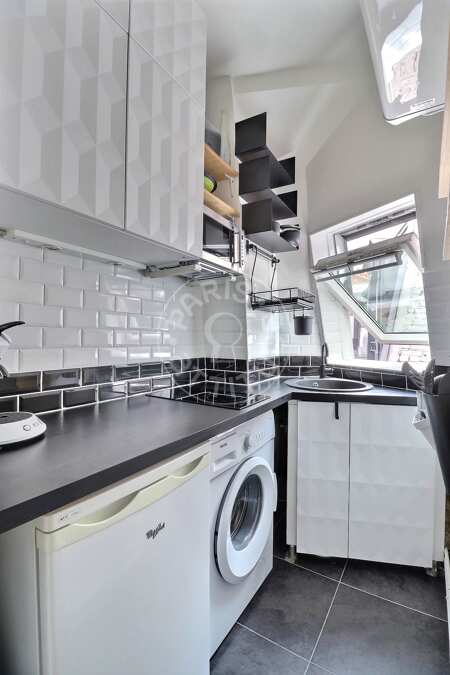 Kitchen Furnished studio - 26m²  - Porte de Versailles - Paris