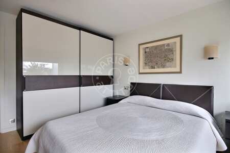 Bedroom Furnished apartment - 97m²  - 3 bedrooms - Tour Eiffel - Paris