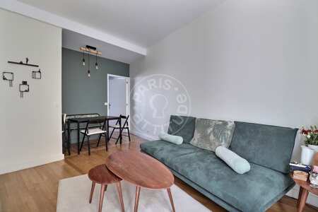 Salon Appartement meublé - 39m²  - 1 chambre - Boulogne-Billancourt