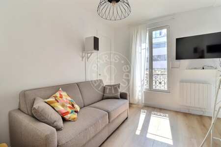 Living room Furnished apartment - 29m²  - 1 bedroom - Place des Fêtes - Paris