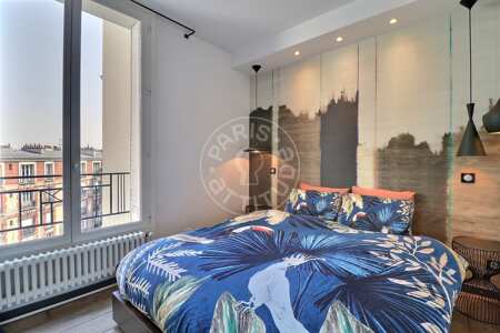 Camera da letto Appartamento arredato - 104m²  - 3 locali - Montmartre / Place des Abbesses - Parigi